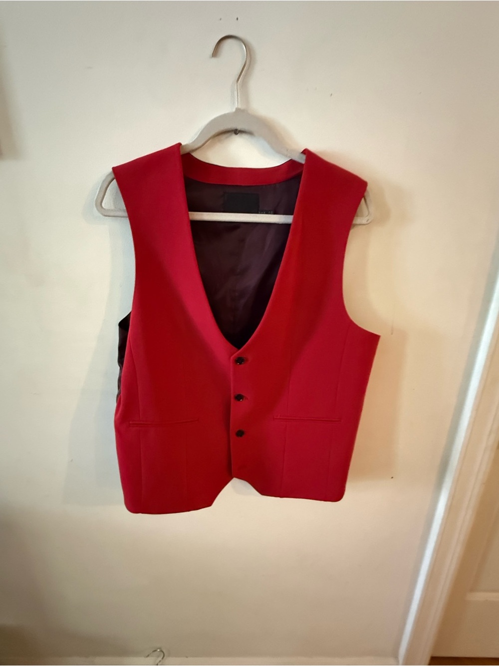 ASOS Red Men's Tailored Waistcoat Vest